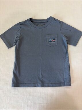 Vineyard Vines Kids Short-Sleeve Pocket Tee in Slate Blue